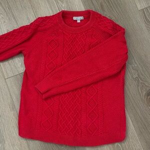 J. Crew Vibrant Red Knit Sweater
